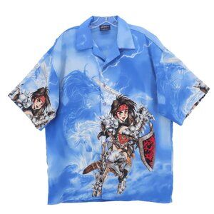 Vintage Y2K Masamune Shirow Japanese Manga Shirt All Over Graphics LARGE